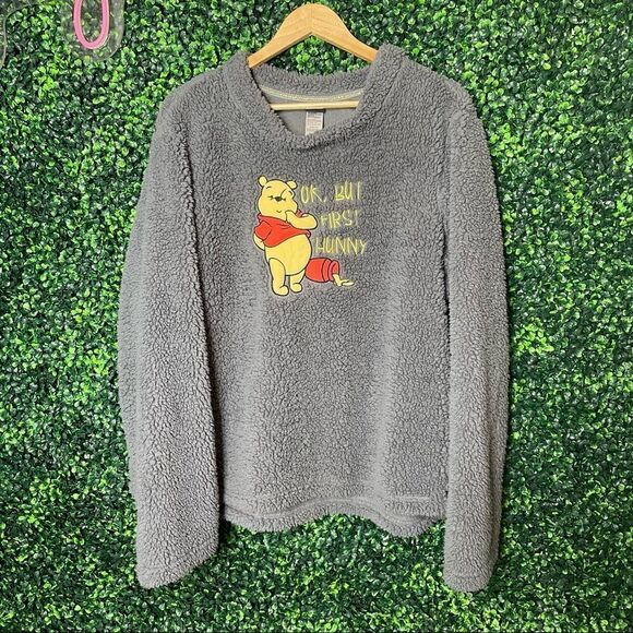 Winnie the Pooh Teddy Faux Fur Sweatshirt Sz 3X - Picture 1 of 5
